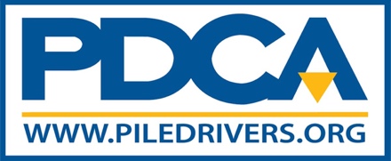stylized text logo: PDCA - www.piledrivers.org