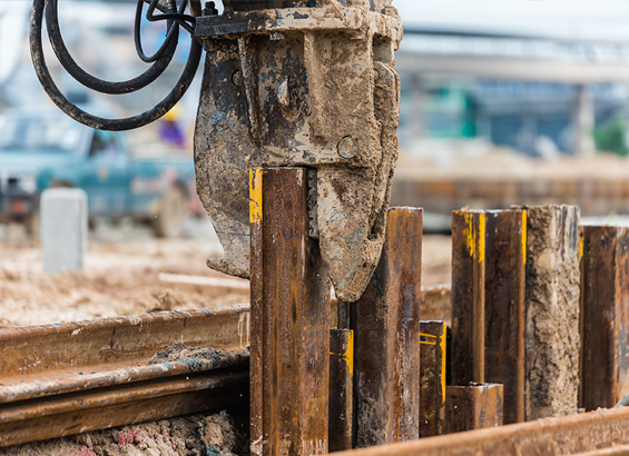 steel sheet pile installation